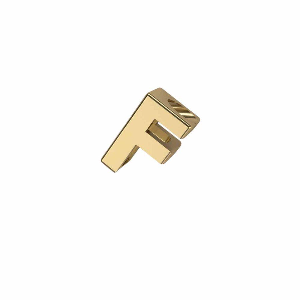 Charm Lettera 3D - F