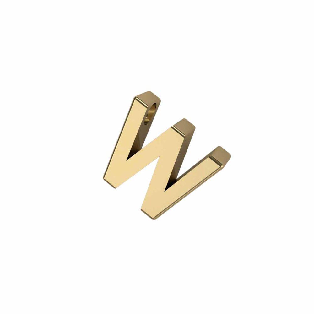 Charm Lettera 3D - W
