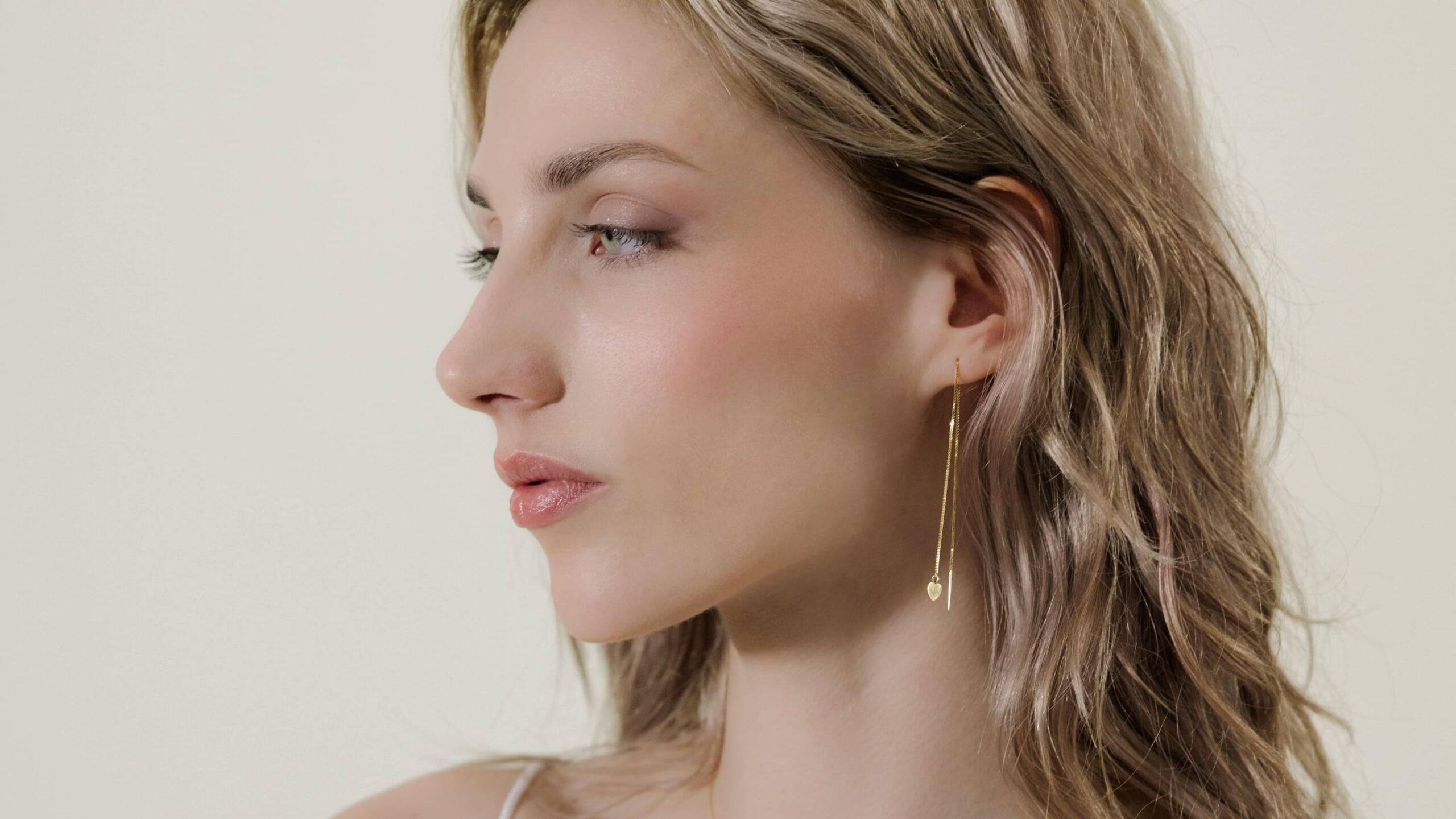 Mono Orecchino Veneziana Oro 18kt con Charm pendente