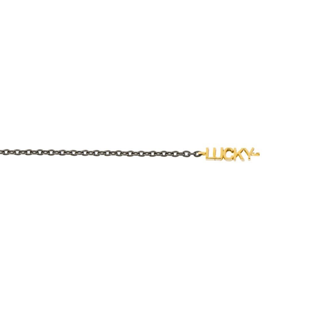 Bracciale Saldato in Titanio con Charms 3D in Oro 18kt